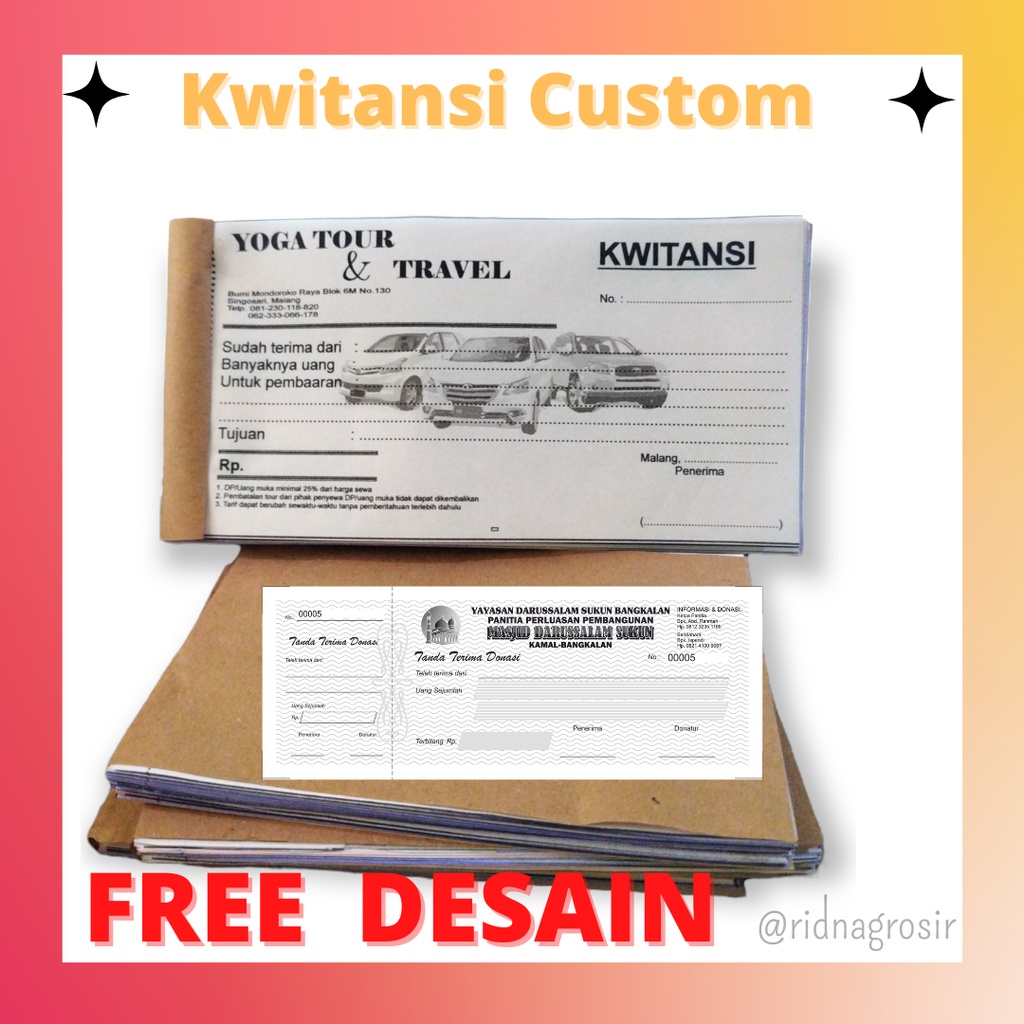 Jual Kwitansi Custom 2 Ply Free Desain Shopee Indonesia