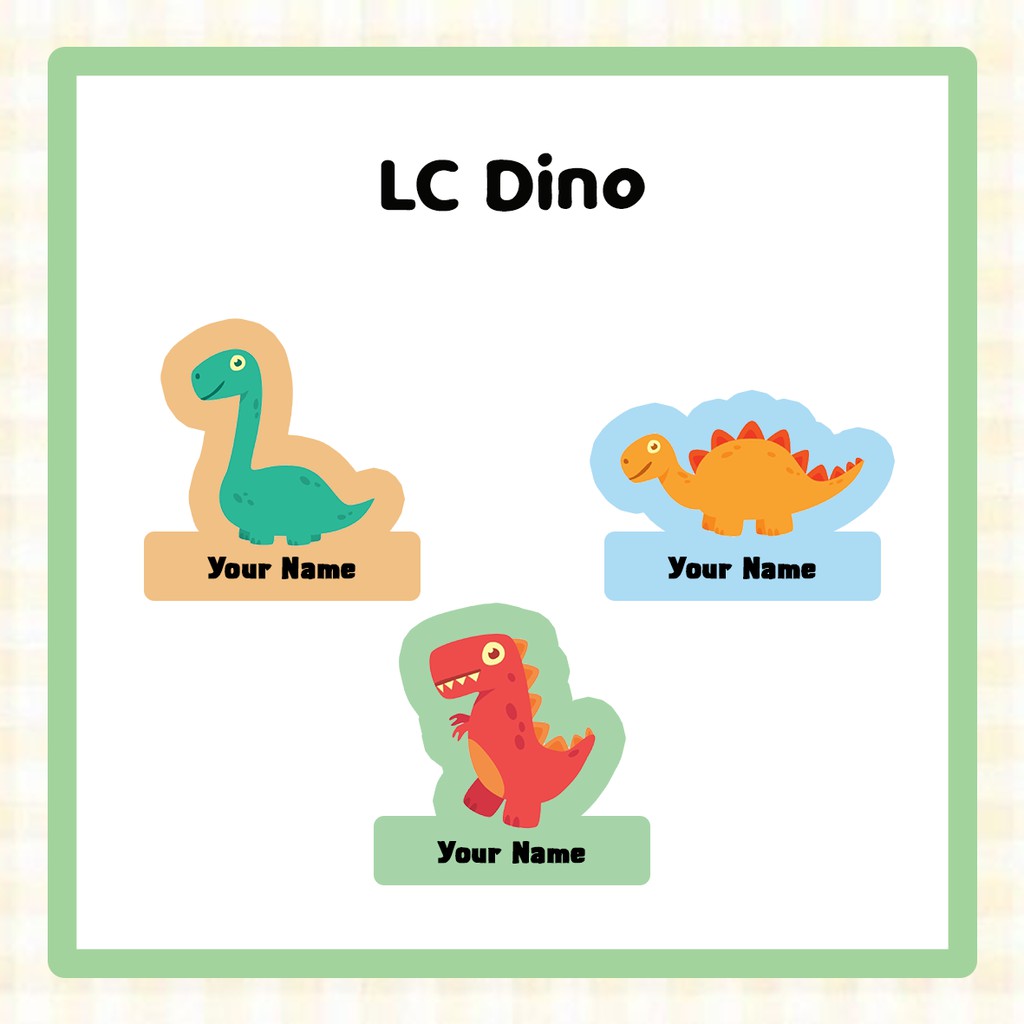 

[Stiker Label Nama] LC Dino