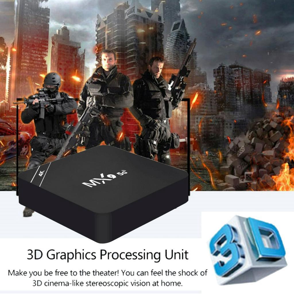 MX9 TV Box 4K Android 10.1 5G Dual-Band 3D Tegangan Lebar- TV BOX ANDROID TERBARU