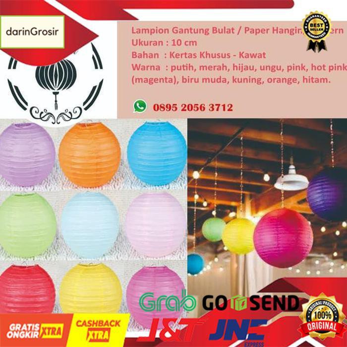 

Lampion Gantung Kertas 10Cm Kecil - Biru Muda