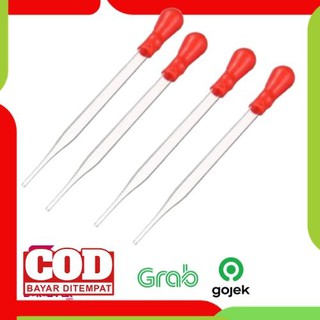 Cod Pipet Tetes Kaca Pendek Dot Merah Alat Laboratorium 