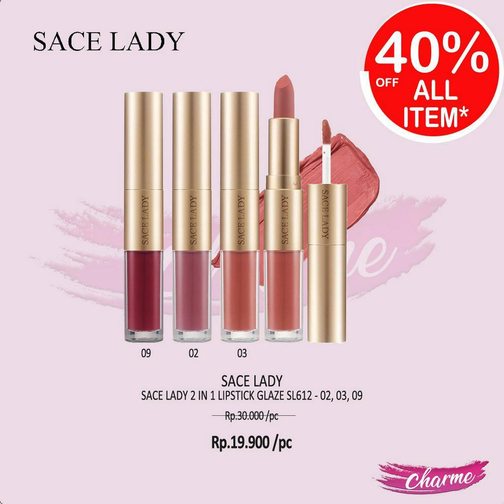 (READY &amp; ORI) Sace Lady 2in1 Lipstick Glaze SL612