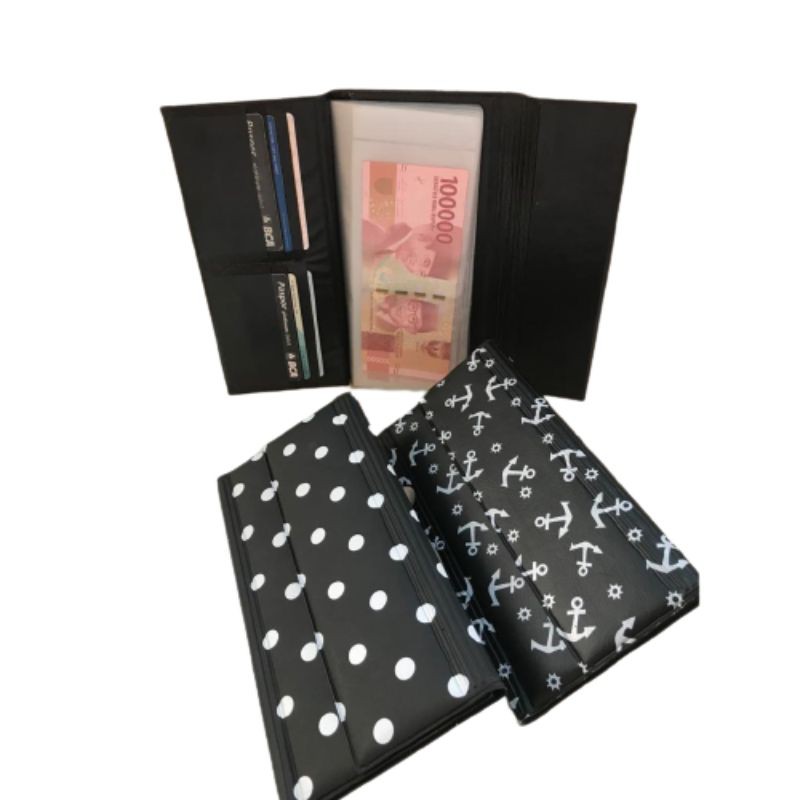 Dompet Pintar  Wallet Organizer Pengatur Keuangan Bulanan MOTIF POLKADOT JANGKAR