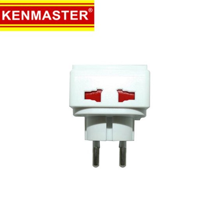 Steker Colokan Listrik + 2 usb / Kenmaster Plug Adaptor S0203