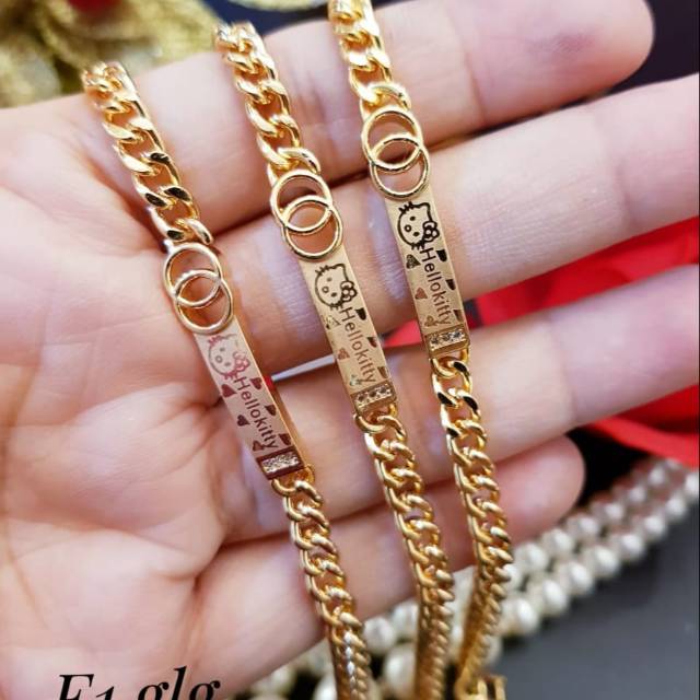 Xuping gelang anak lapis emas 18k 1774j