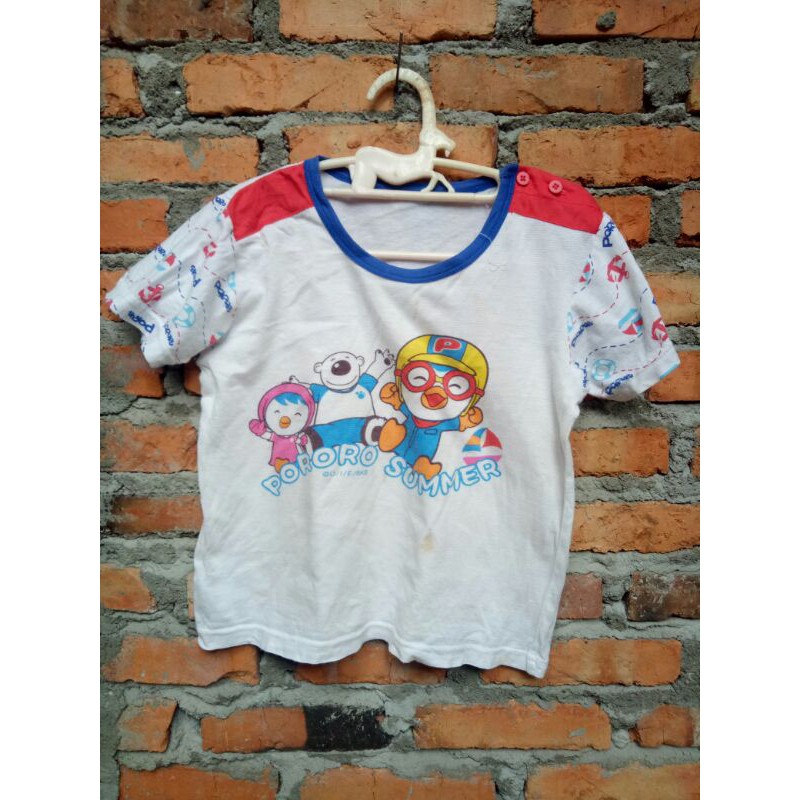 preloved kaos anak usia 1,3 th pororo