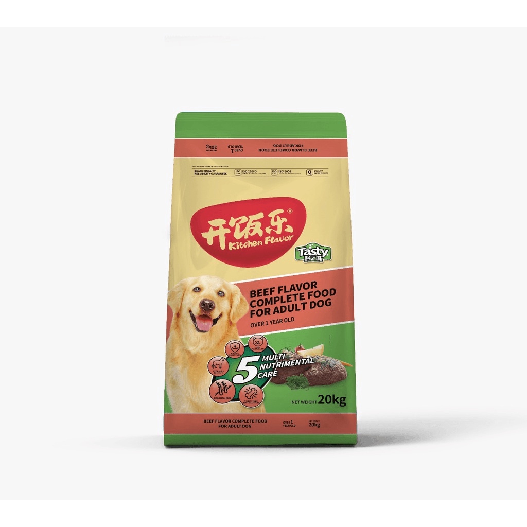 EKSPEDISI KITCHEN FLAVOR Tasty BEEF Adult Dog 20kg makanan anjing 20KG