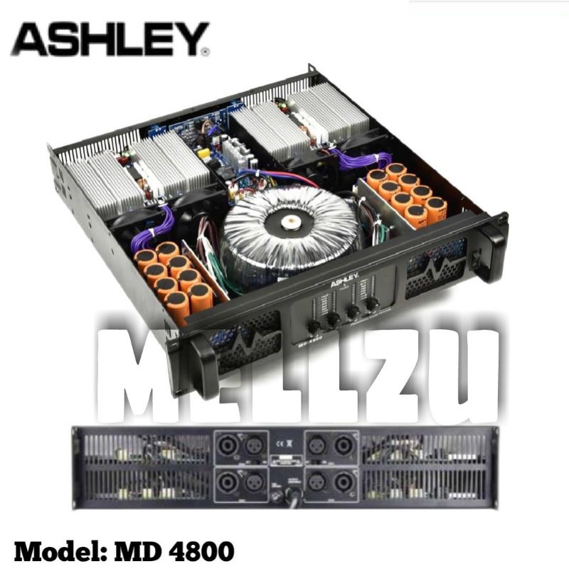 Power Ashley MD4800 Amplifier Ashley MD 4800 - 4 Channel Original Product
