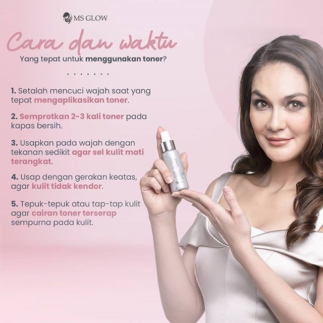 MS Glow Toner Glowing Rumah Cantik 354 Toner Perawatan Wajah Mencerahkan Serta Membersihkan Kulit Wajah