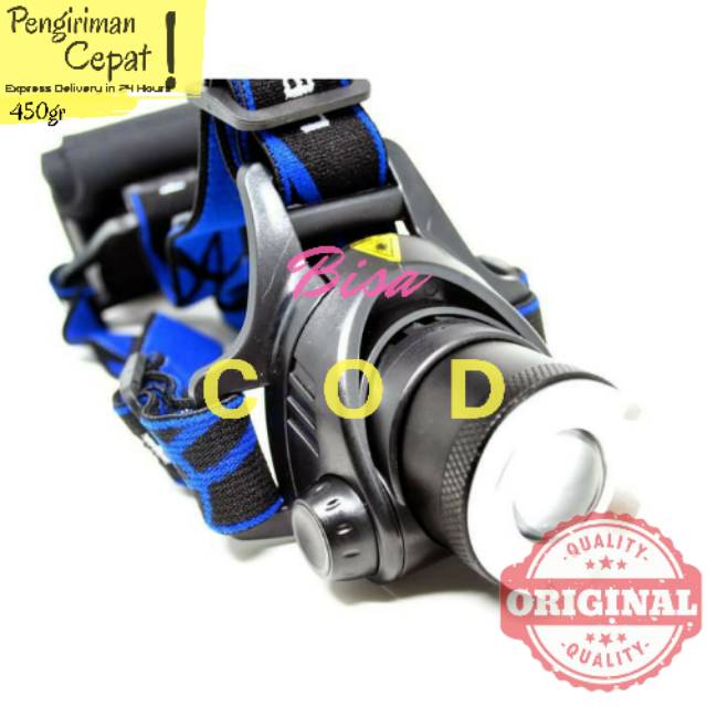 Paket senter kepala LED CREE 18650 + Charger