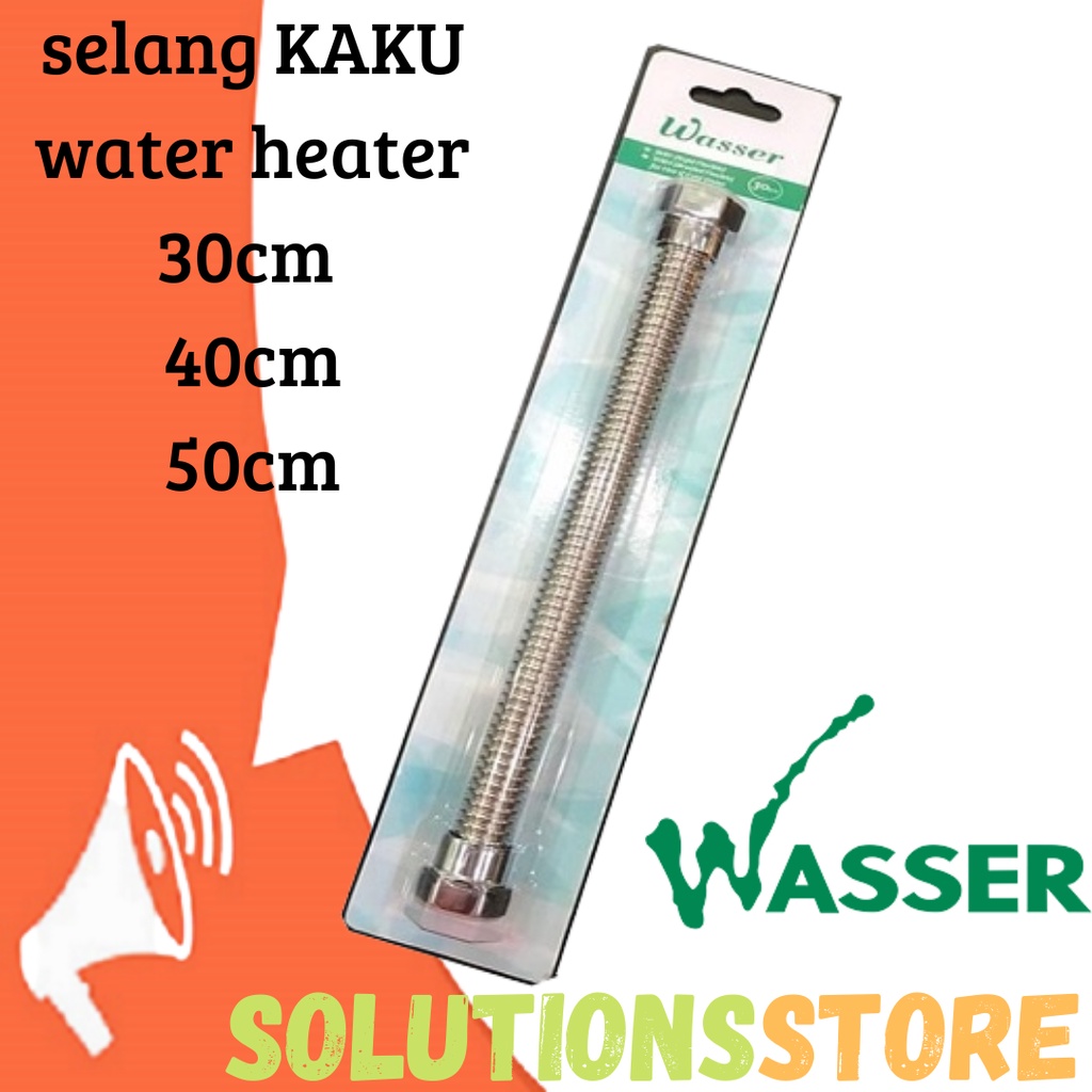 WASSER WRF 1/2&quot; x 1/2&quot; (HOT WATER HOSE) 30 40 50 CM SELANG KAKU AIR PANAS
