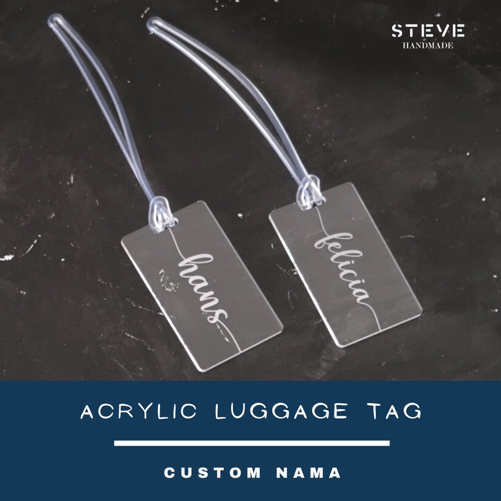 Bag Tag Akrilik / Luggage Tag / Custom Nama Kaligrafi LG2101