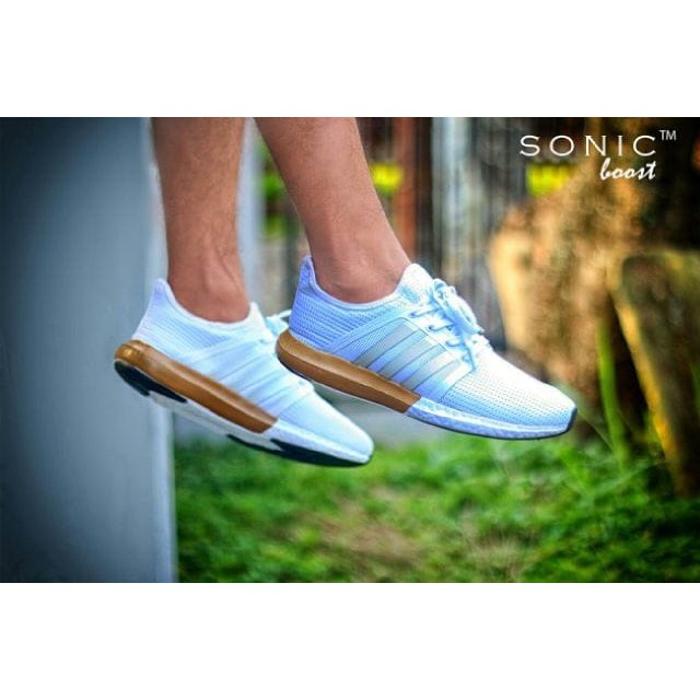 SEPATU PRIA SNEAKERS ADIDAS SONIC BOOST HITAM PUTIH