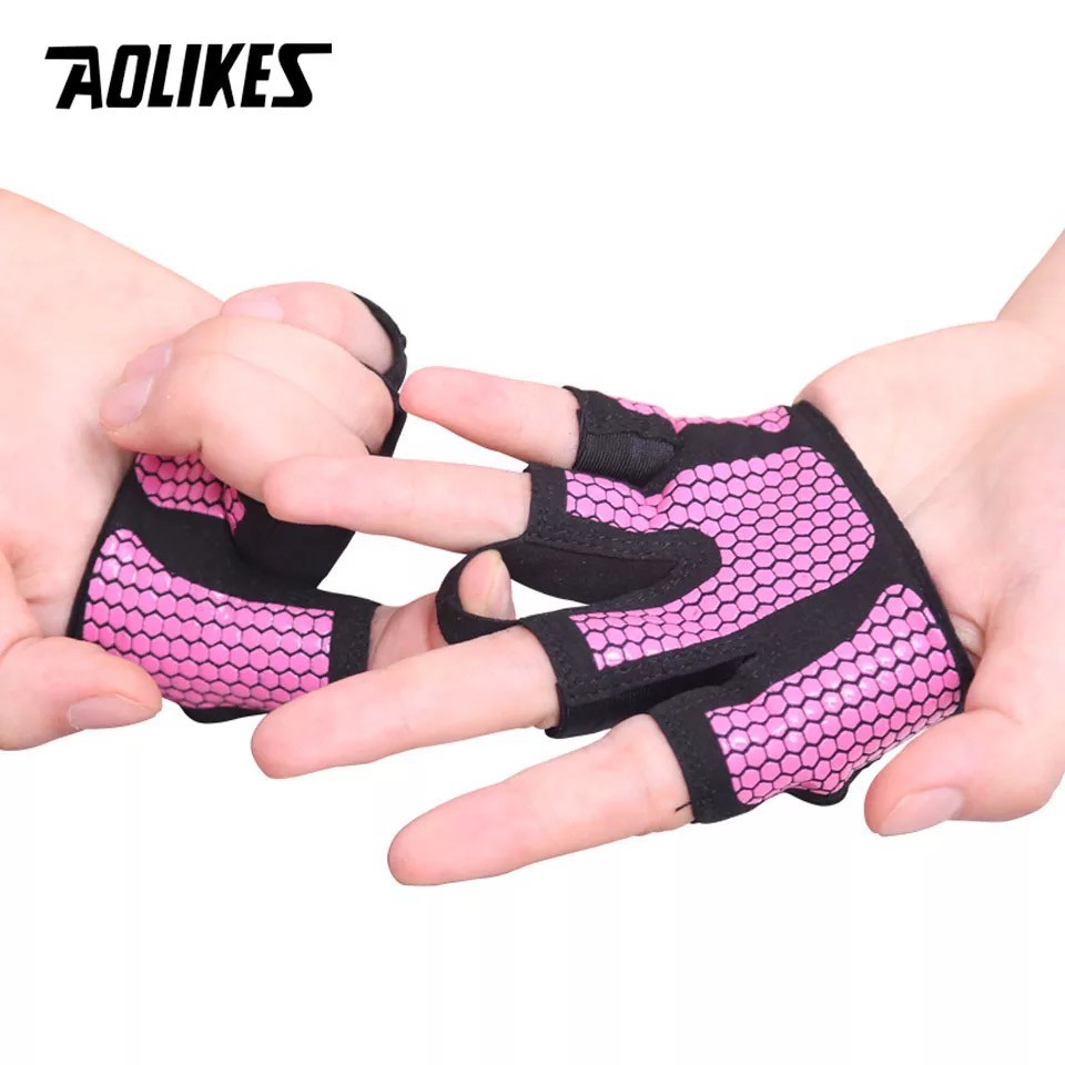 AOLIKES 0111 Microfiber Sport Fitness Gloves Gym Antislip - Sarung Tangan Olahraga Fitness GYM