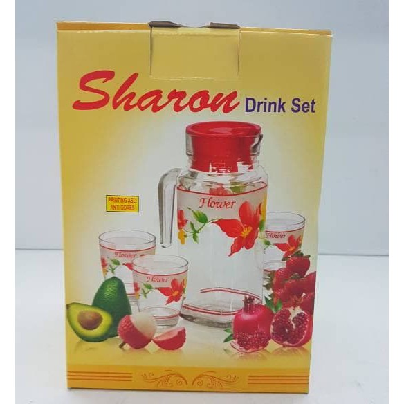 Sharon Drink Tea set - Teko Pitcher Kaca