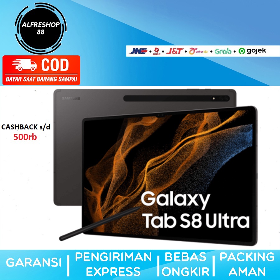 resmi samsung galaxy tab s8 ultra 256gb wifi cellular 5g sein 14 6 
