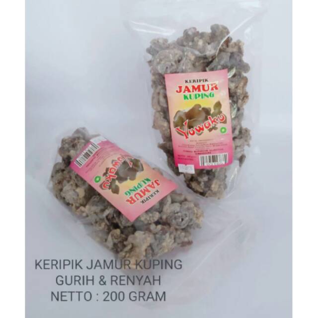 

Keripik jamur kuping Yuwaku enak renyah gurih