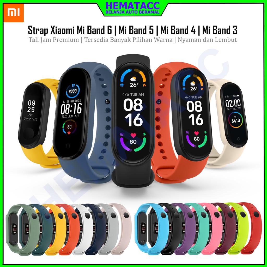 Strap Xiaomi Mi Band 6 / 5 / 4 / 3 Premium Tali Jam Smartband Bracellet