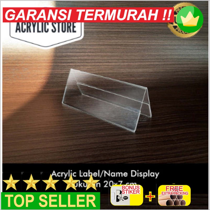 

Grosir Acrylic Name Label/Acrylic Display Nama/Standing Price Tag Akrilik Keren