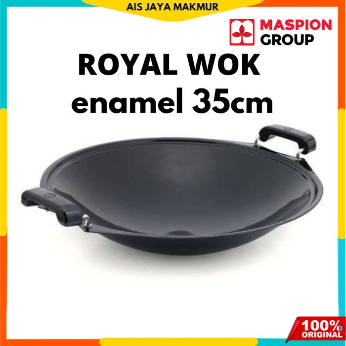 Wajan Enamel Royal Wok Panda 35 cm Maspion anti lengket