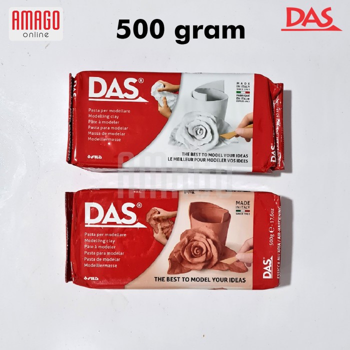 Clay DAS Modelling Clay Tanah Liat - Air Hardening Kering tanpa Oven 500 - Pilih Warna
