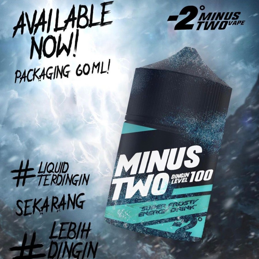 LIQUID MINUS TWO DINGIN 60ML 3MG ENERGY DRINK AUTHENTIC LIQUID