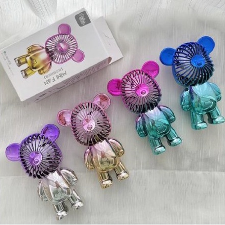 Kipas Angin BEAR Mini Portable Beruang GRADASI Lucu USB Charge Fan 3