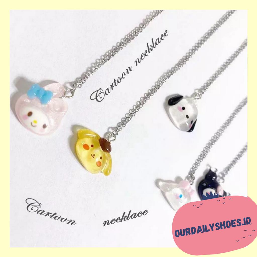 ★ODS★ K52 Kalung Rantai Sanrio Kekinian Liontin Karakter Kartun