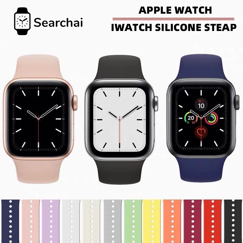 Ori Smart Watch Strap Sports Liquid Silicone Strap Universal Series 1/2/3/4/5/6/Se  38mm 40mm 42mm 48mm Tali jam band