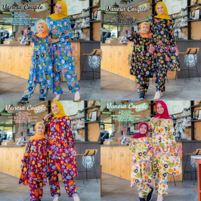 VANESA SET COUPLE SETELAN PANT DAN TUNIK KIDS BY ORI NAURA