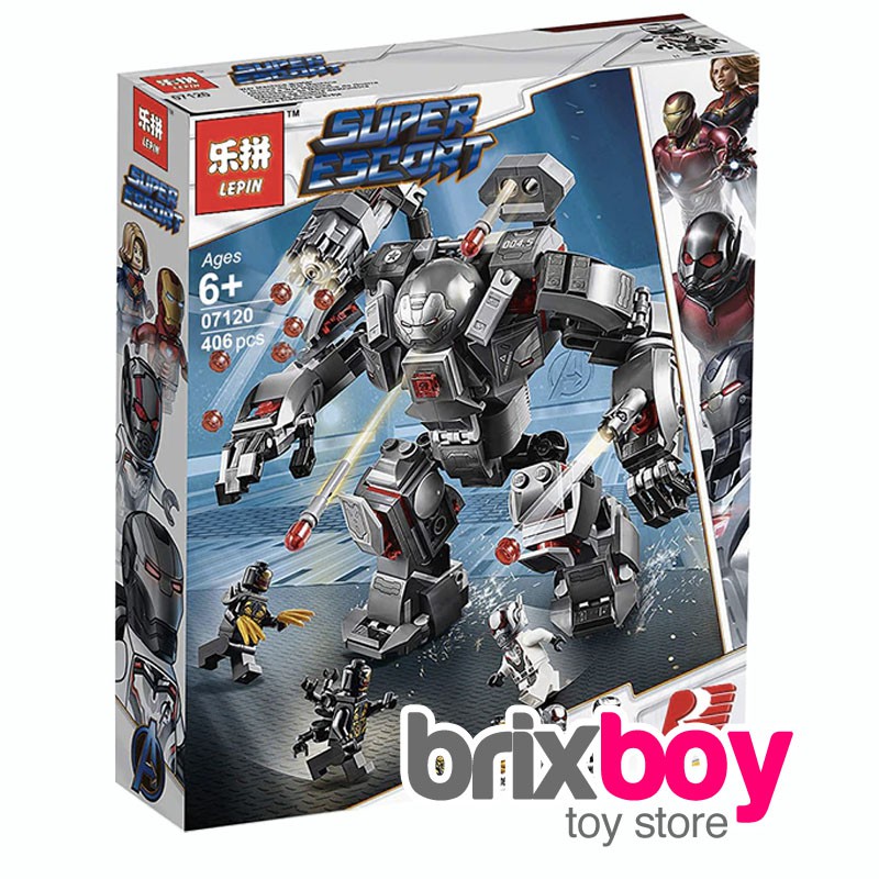 Lepin 07120 Mainan Avengers War Machine Ironman Buster 76124 406pcs