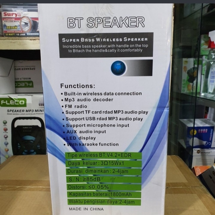 COD SPEAKER BLUETOOTH FLECO 8'5 INCH FLECO F-8603 PLUS MIC KARAOKE X-BASS//SPEAKER KARAOKE X-BASS//SPEAKER SALON AKTIF//SPEAKER WIRELESS