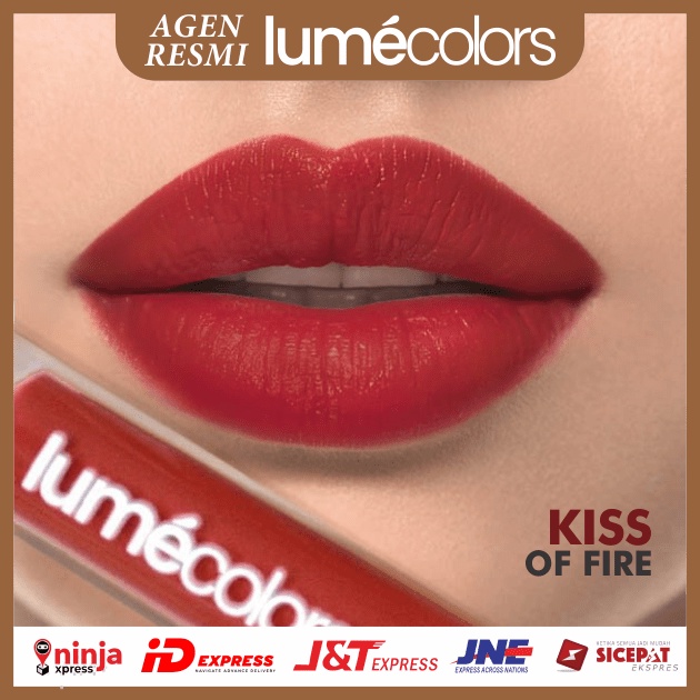 Lipstik Liptint Lumecolors Lumecolor Lumecolour Warna Kiss of Fire Lip Balm Lipcream Liptin Lipstick