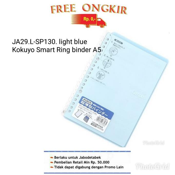 

BISA COD JA29.L-SP130. KOKUYO SMART RING BINDER A5- LIGHT BLUE - Biru Muda MURAH Kode 323