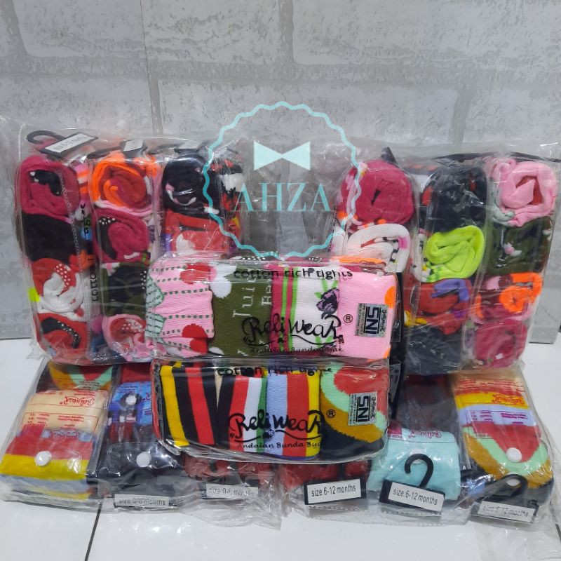 AHZA RELIWEAR COTTON RICH LEGGING BAYI MOTIF ISI 4