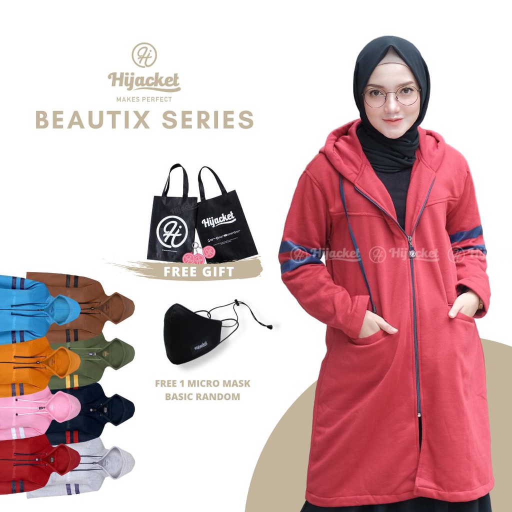 Hijacket® Beautix Series (All Size, XL, XXL) Jaket Wanita Bahan 100% Premium Fleece Asli