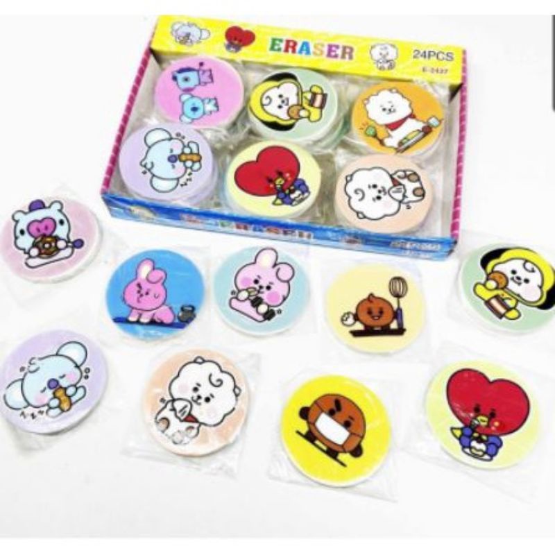 

PENGHAPUS PENSIL BT21 LUCU / ERASER BTS FANCY MURAH