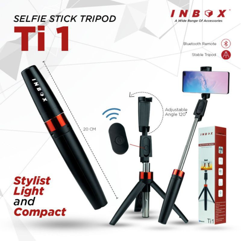 TRIPOD BLUETOOTH INBOX SELFIE STICK TI-1