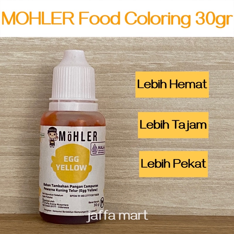 Pewarna Makanan MOHLER 30gr - KUNING TELUR / EGG YELLOW