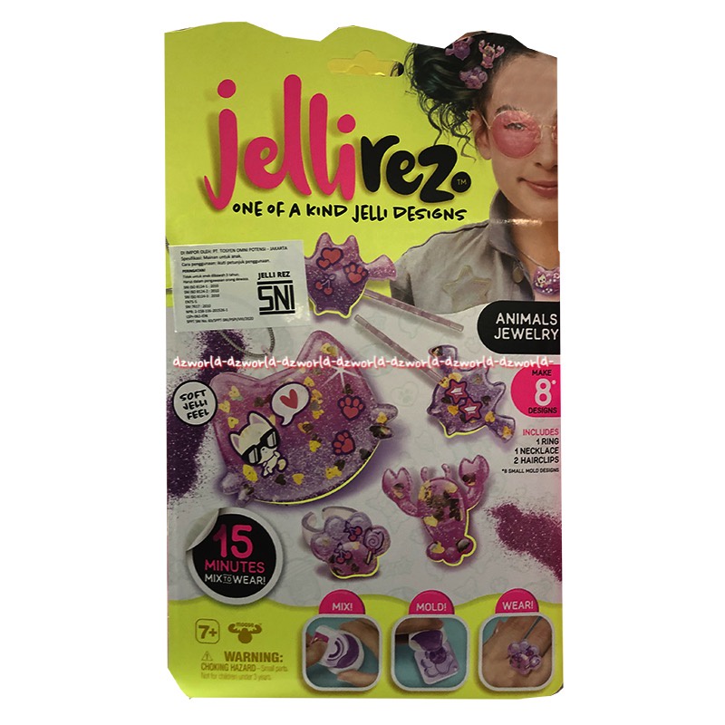 Jellirez Jelli Designs Animal Jewelry Mainan Peralatan Membuat Perhiasan Anak