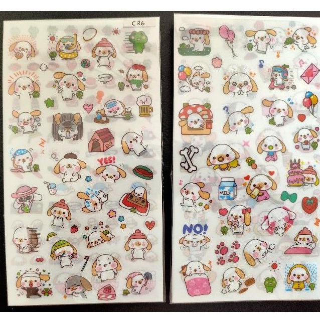 

stiker lembar gambar anjing cartoon