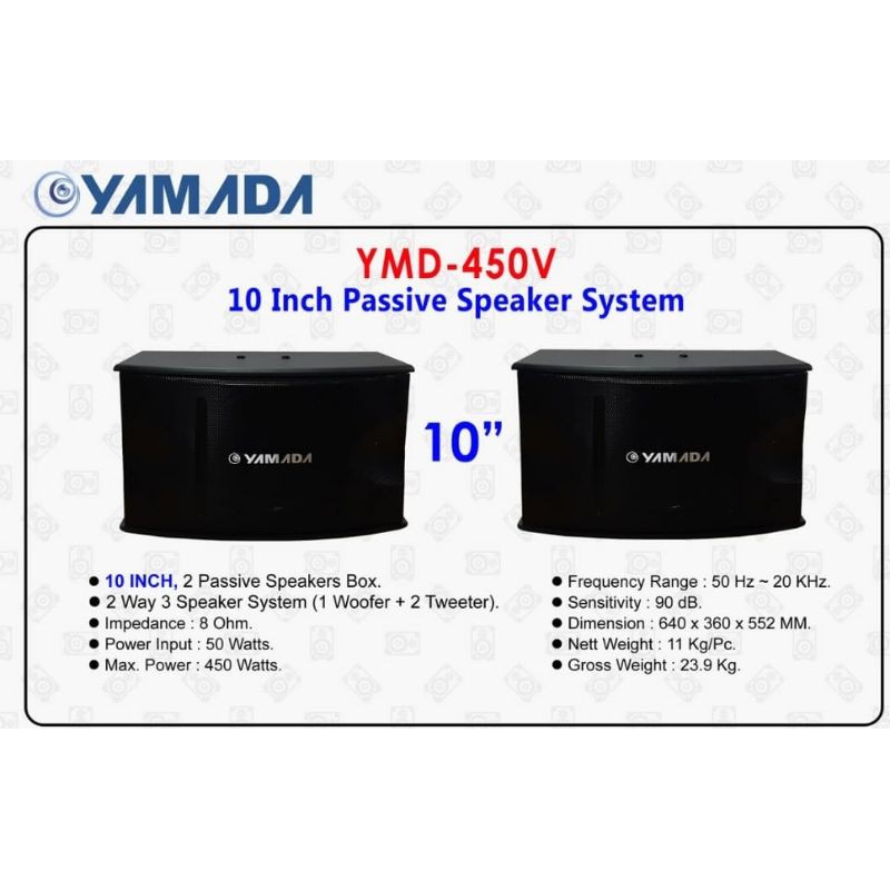 Speaker Karaoke 10" Pasif YAMADA YMD-450V ( ORIGINAL )