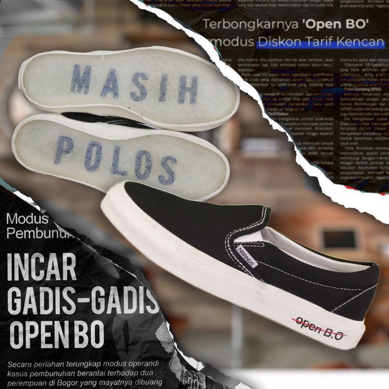 Nobrands Slip On BW AMP