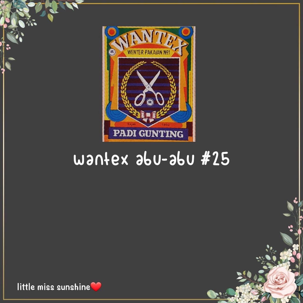 WANTEX WARNA ABU-ABU 25 Wenter Padi Gunting Pewarna Tie Dye Baju Sumbo Sumba Kain Cotton Satuan Ecer Grosir Jumputan Ikat Art Celup Wantek Pakaian Warna Baru Murah Bagus Kualitas DYE TIE Baik Quality Malang Lancar Grosir Warna Pakaian Pewarna Wenter