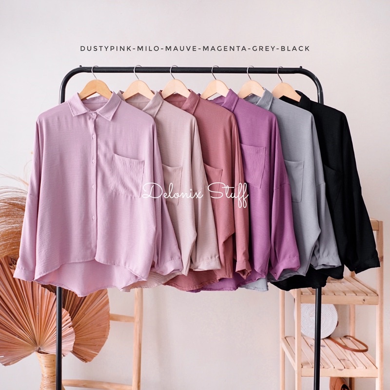 Oversize crinkle batwing top