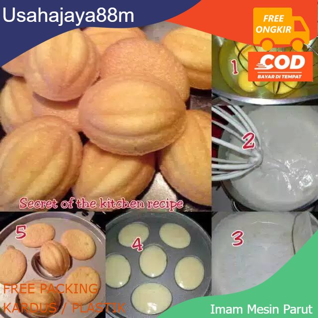Cetakan kue bolu jadul / bolu kering / cetakan bolu ketapang isi 6