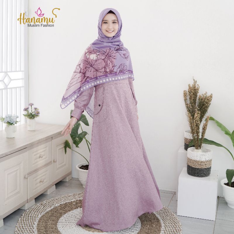 MARISKA DRESS GAMIS DAILY HANAMU GAMIS MURAH DAN NAYAMAN-Lavender