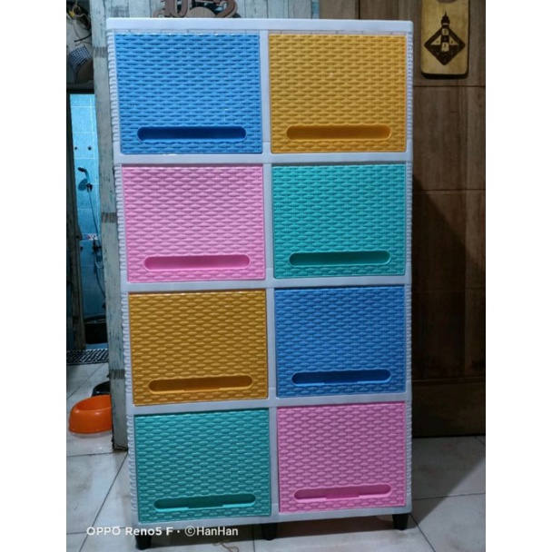 LEMARI PLASTIK CLUB FLIP SUSUN 4 LEMARI BAJU CLUB LOKER PLASTIK CLUB SUSUN 4
