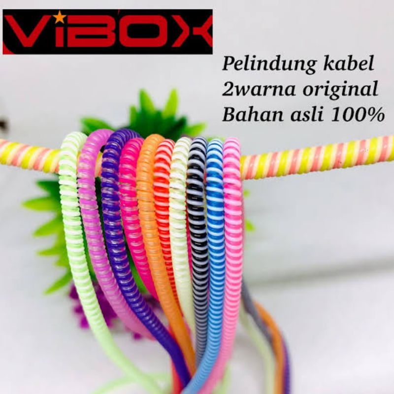 (isi 5pcs) Pelindung kabel 2 warna pelindung kabel spiral 2 tone 5pcs