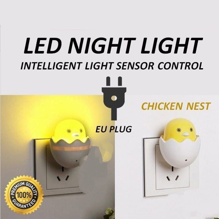 (COD)LAMPU TIDUR BEBEK LED SENSOR CAHAYA / LAMPU TIDUR TELUR AYAM / LAMPU MALAM LED OTOMATIS ON OFF